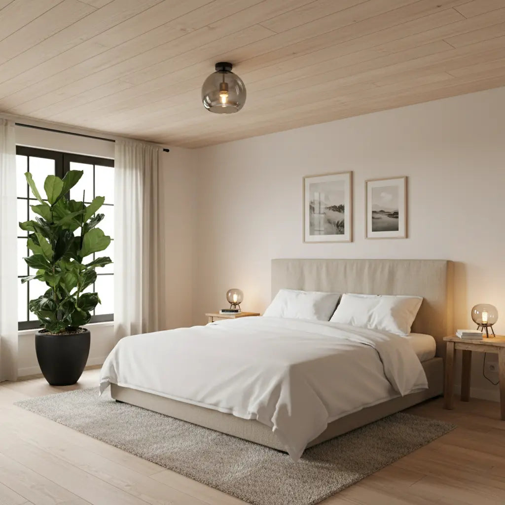Deckenleuchte | Glas & Industrial | Gold & Schwarz | Wohnzimmer & Esszimmer