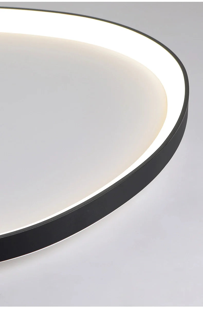 LED‑Deckenleuchte | Skandinavisches Design | Weiß & Schwarz | Wohnzimmer & Schlafzimmer