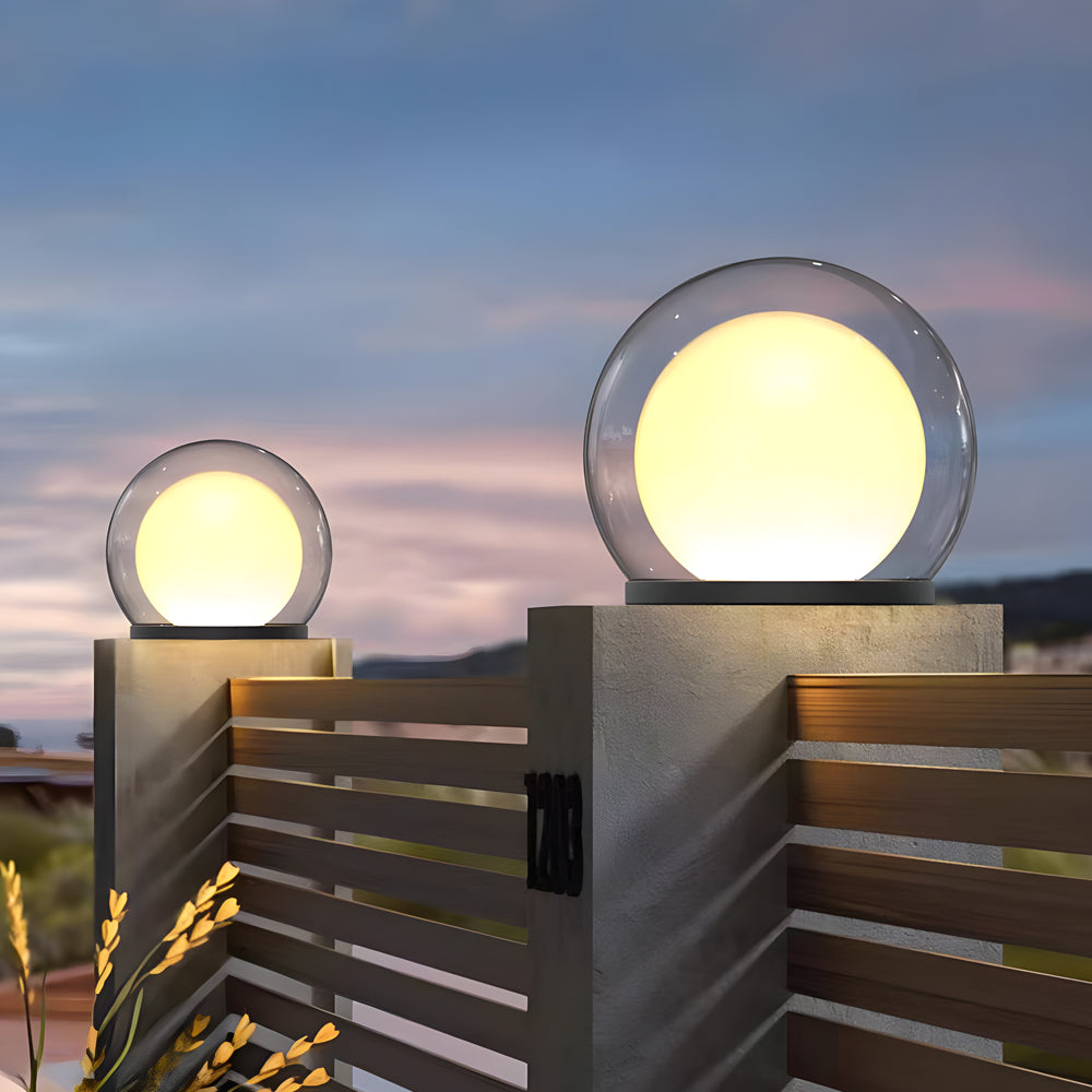 LED-Pfostenleuchte Kugel | Edelstahl | E27 | IP65 | Außen
