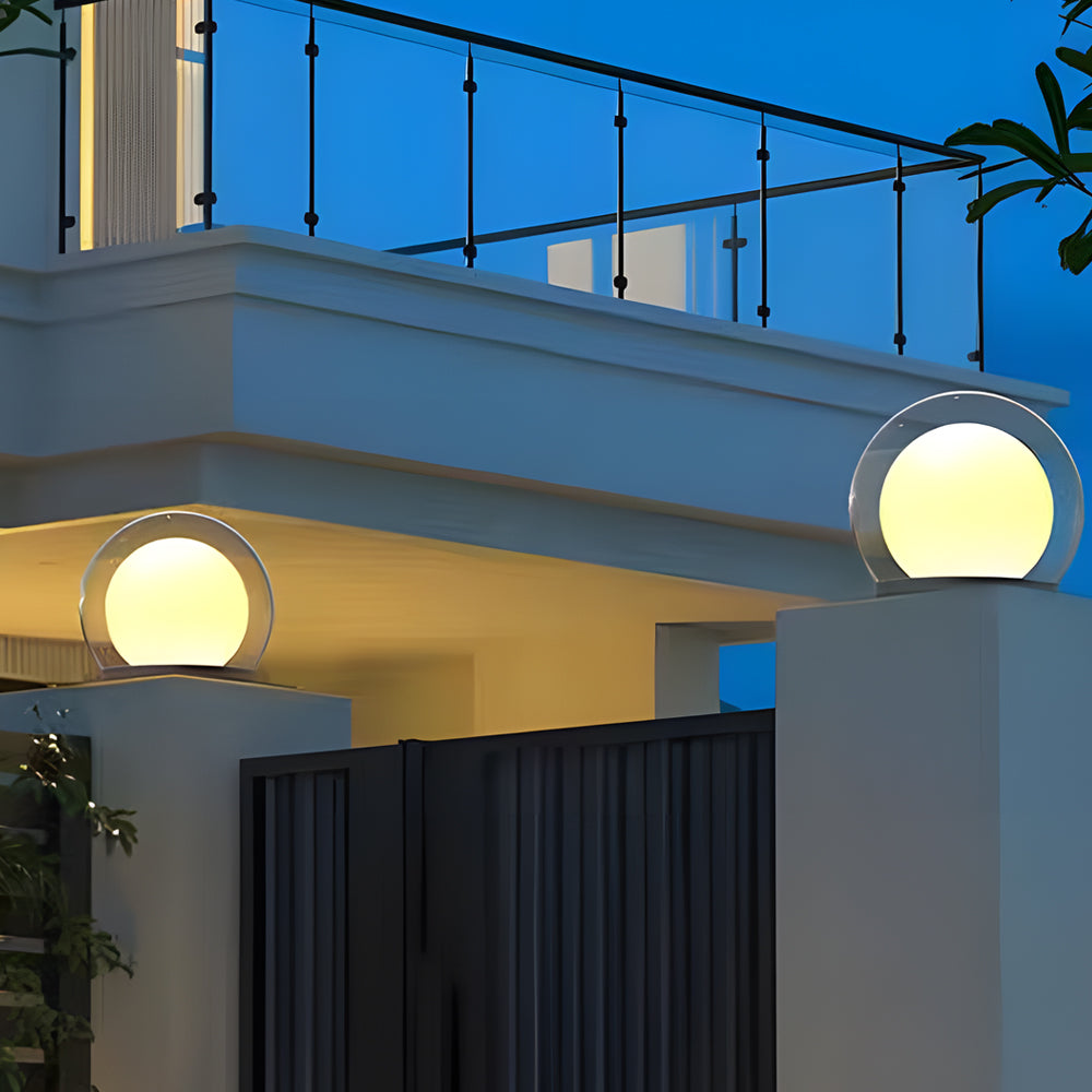 LED-Pfostenleuchte Kugel | Edelstahl | E27 | IP65 | Außen