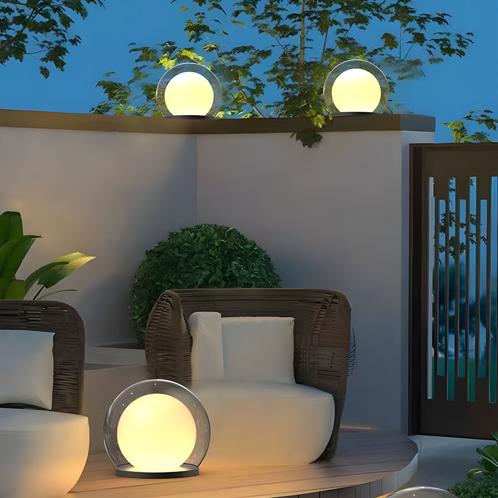 LED-Pfostenleuchte Kugel | Edelstahl | E27 | IP65 | Außen