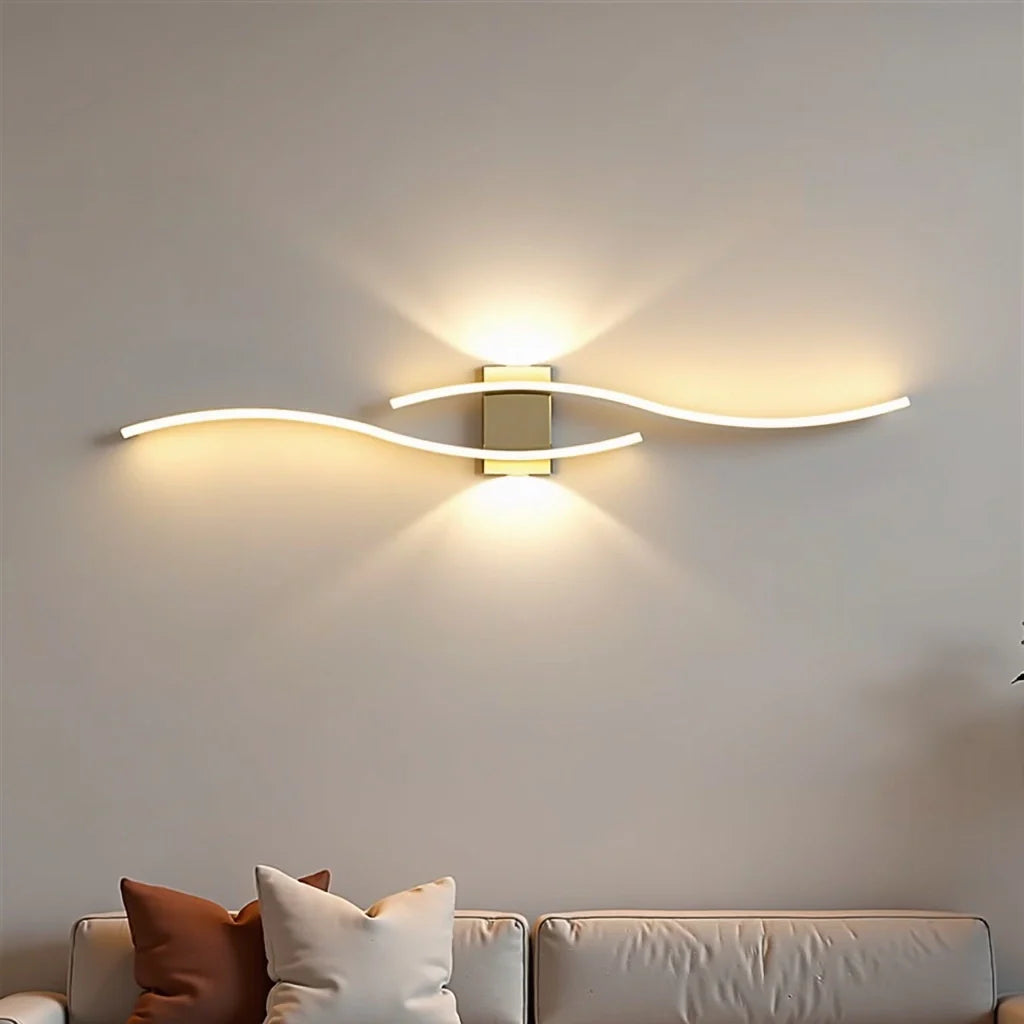 Moderne LED‑Wandleuchte | Doppelte Beleuchtung | Metall | Wohnzimmer & Esszimmer