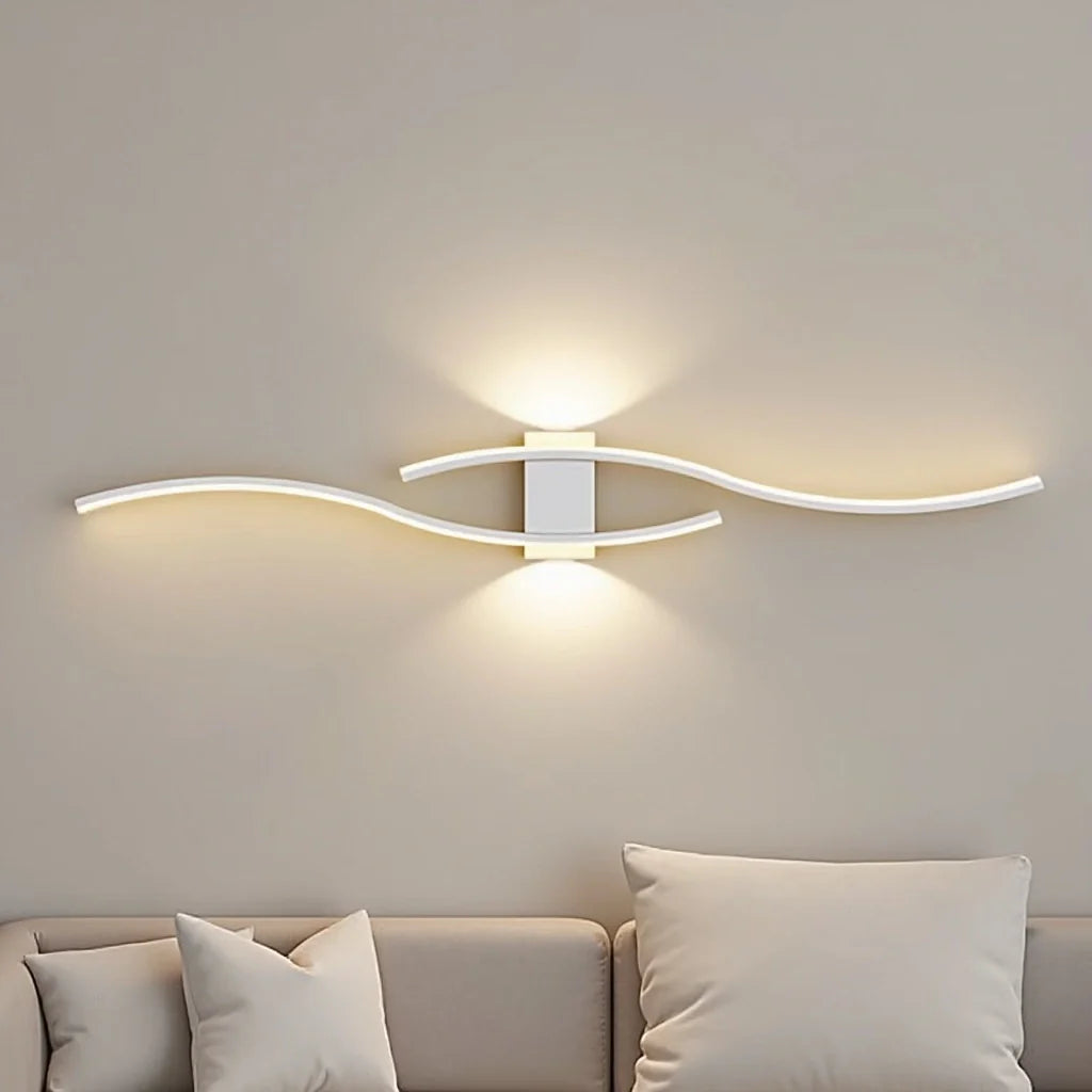 Moderne LED‑Wandleuchte | Doppelte Beleuchtung | Metall | Wohnzimmer & Esszimmer