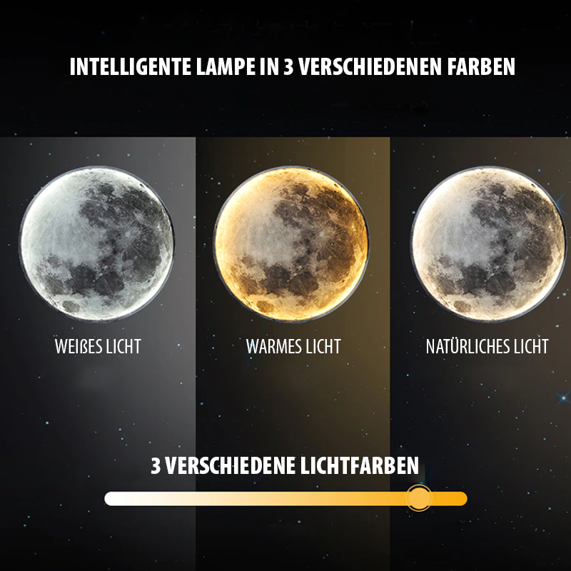 LED-Mondlampe | Wandleuchte | Einstellbare Farben | Fernbedienung