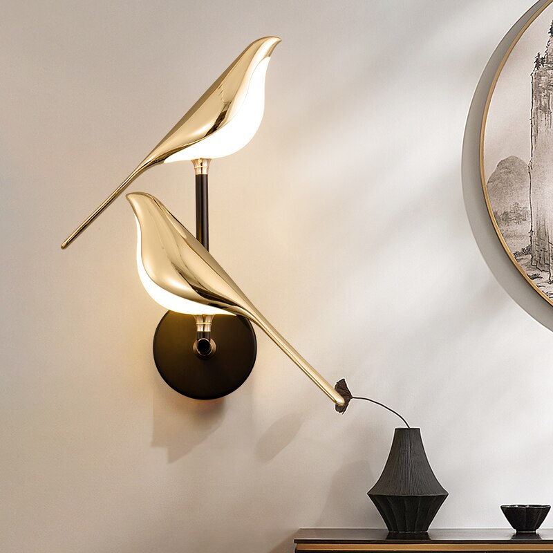 Wandleuchte | Modernes Design | Vogel-Form | LED Akzentbeleuchtung