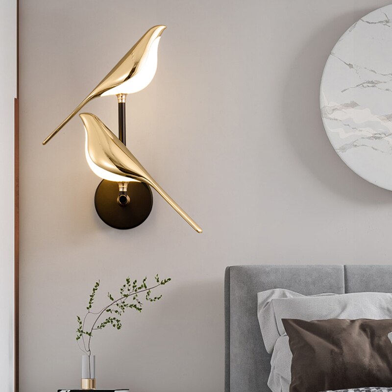 Wandleuchte | Modernes Design | Vogel-Form | LED Akzentbeleuchtung