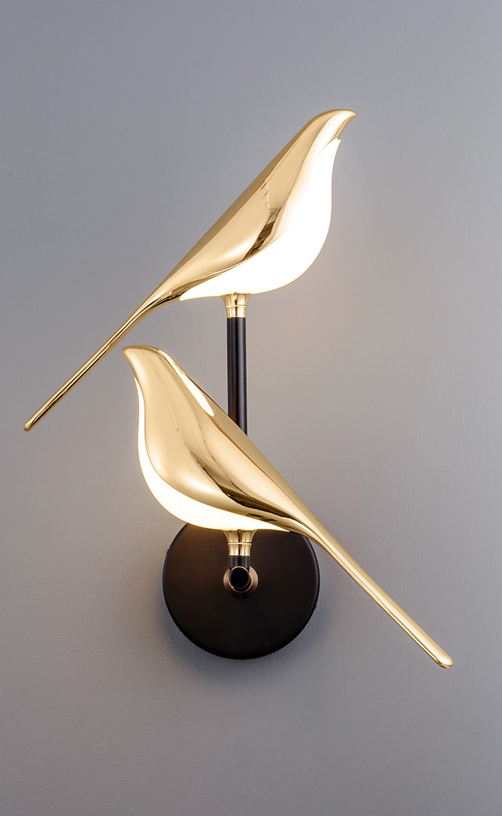 Wandleuchte | Modernes Design | Vogel-Form | LED Akzentbeleuchtung