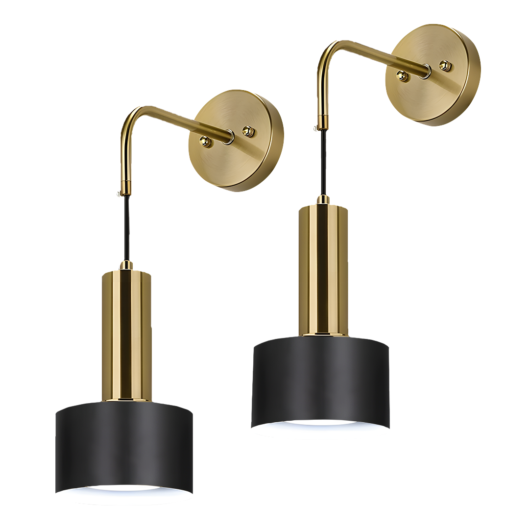 LED-Wandleuchten Duo | Messing-Design | Modern & Elegant