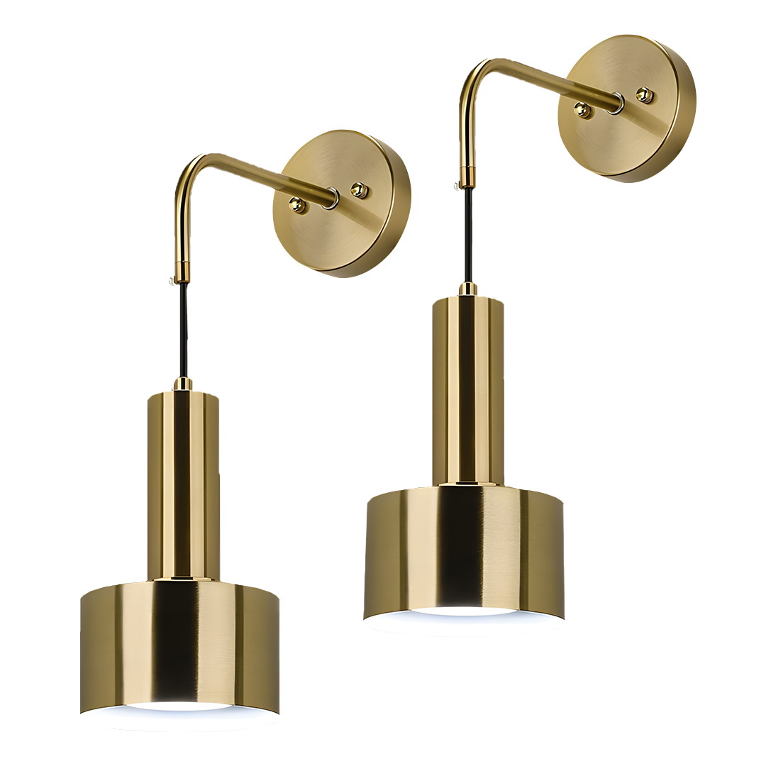 LED-Wandleuchten Duo | Messing-Design | Modern & Elegant