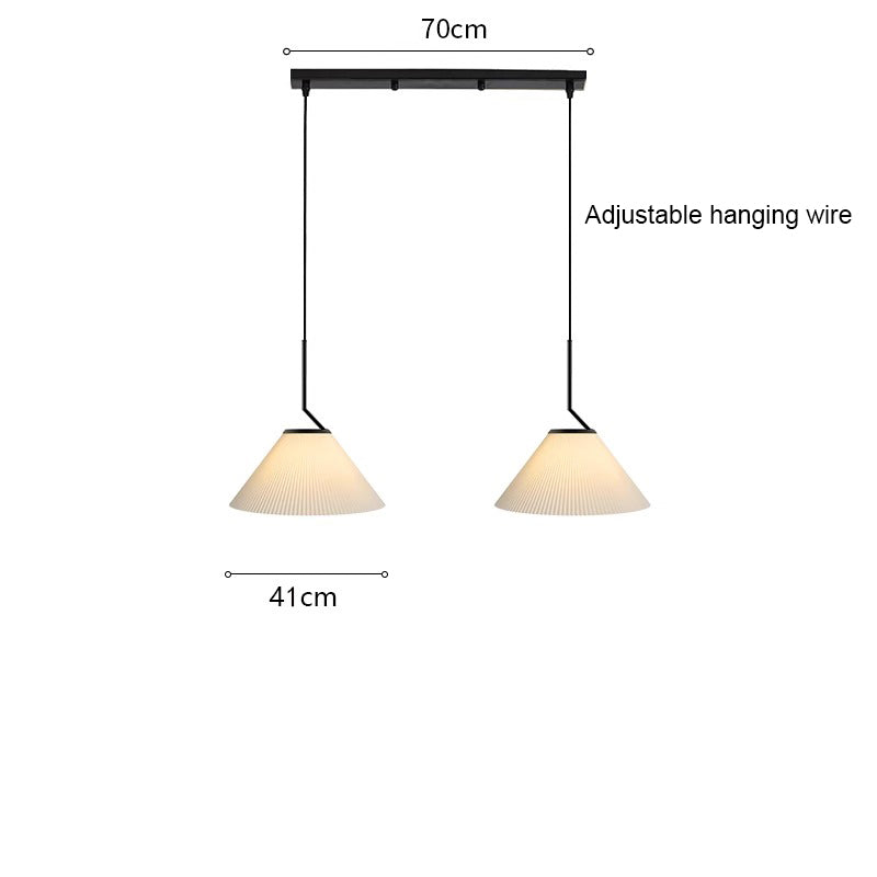 Nordische Pendelleuchte Plissee | Stoffschirm Creme | E27 LED | Skandinavischer Stil
