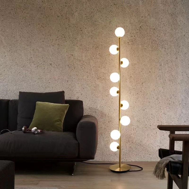 Glas-Stehlampe | Nordic Stil | G9 LED-Licht | Warmweiß / Neutral