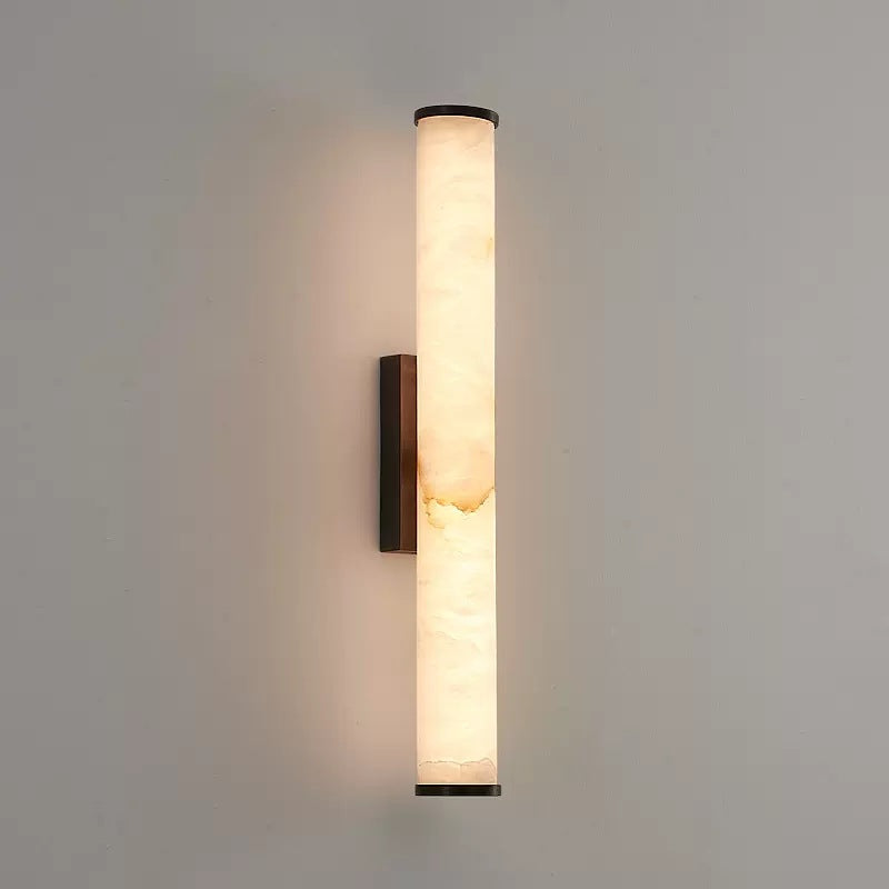 LED-Wandleuchte | Spanischer Marmor-Effekt & Kupfer-Akzente | Warmweißes Licht