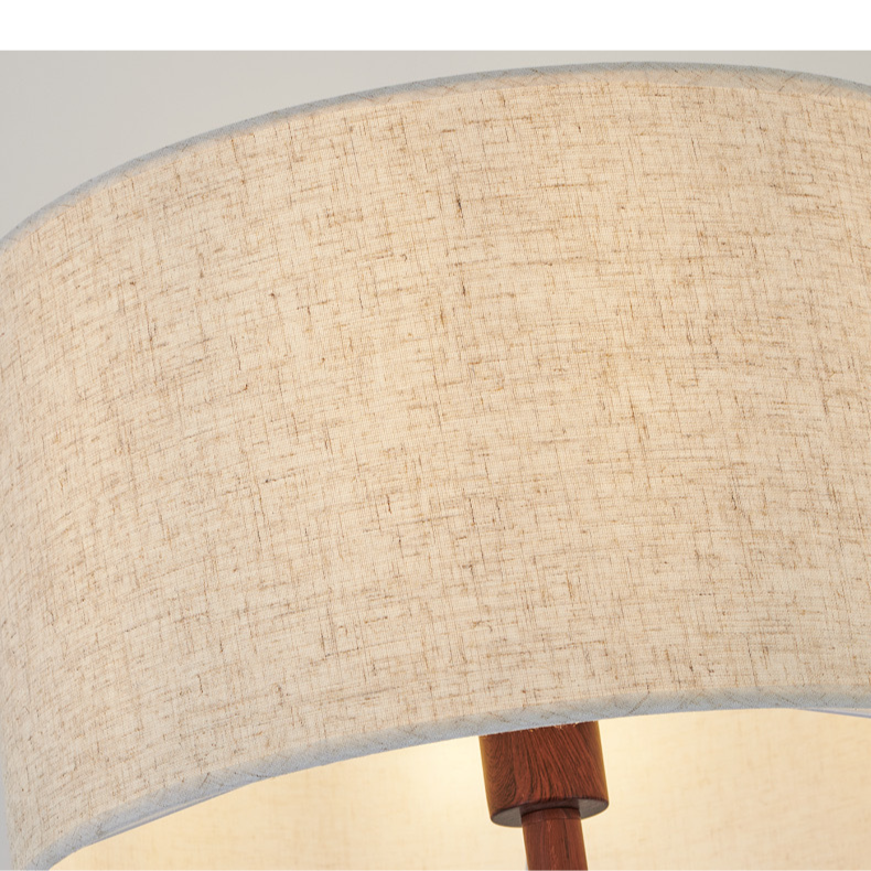Holz-Stehlampe | Japandi Stil | E27 LED-Licht | Warmweiß