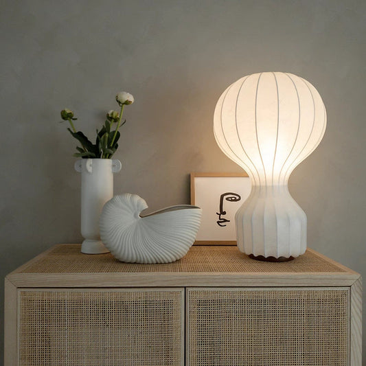 Tischlampe Wabi-Sabi Stoff | E27 | Touch | Warmweiß