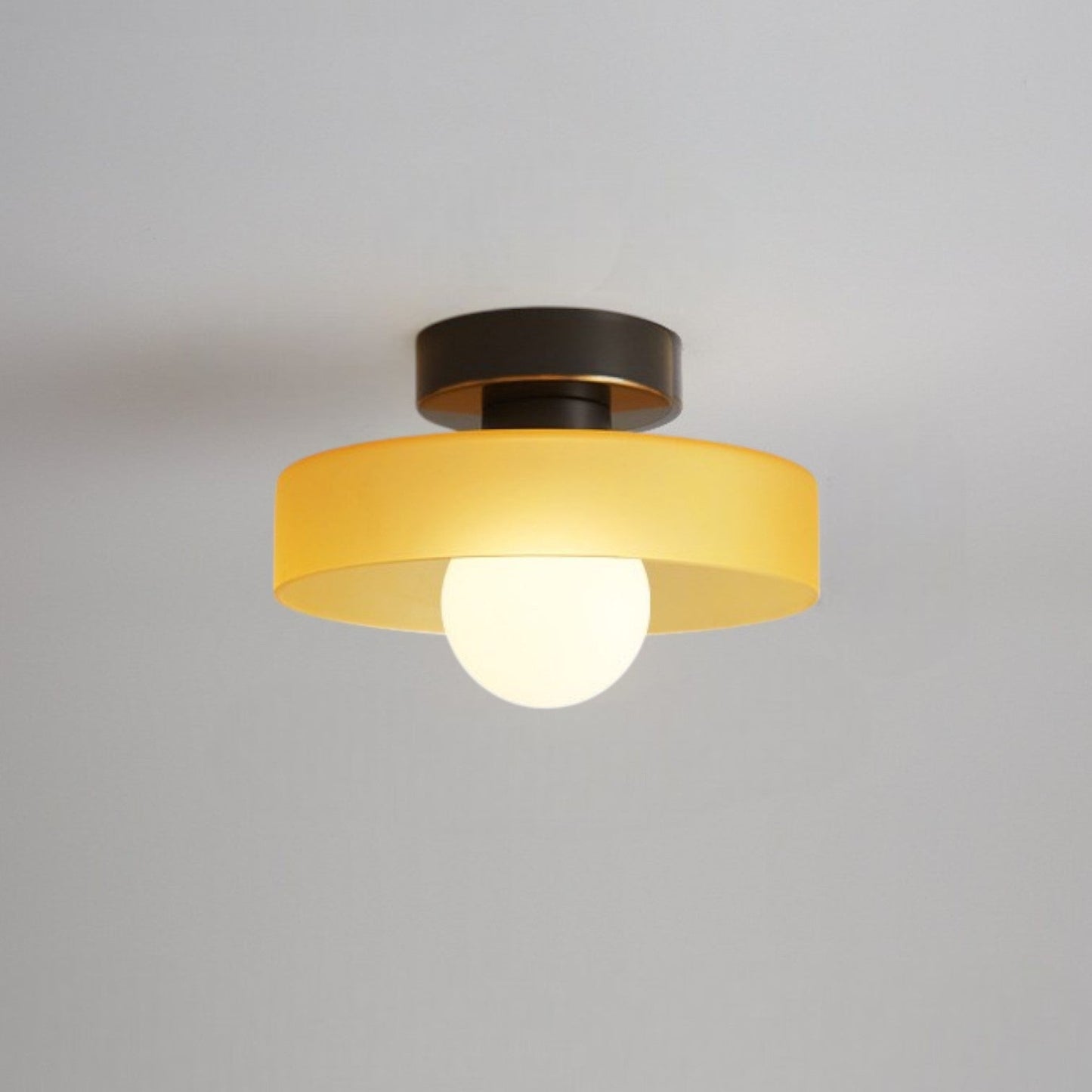 LED-Deckenleuchte | Bauhaus-Glas | 3-Farben-Dimmbar | Wohnzimmer & Flur