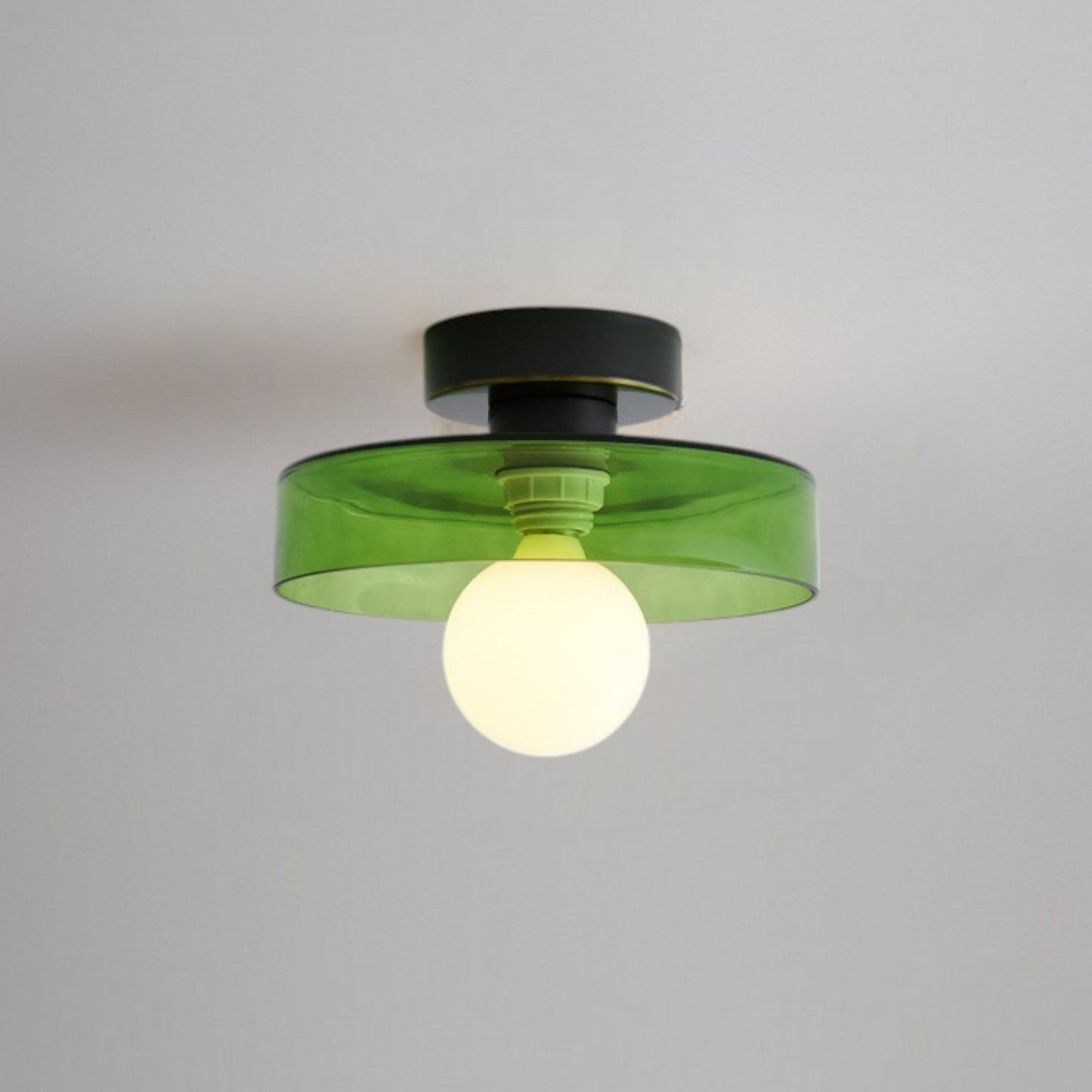 LED-Deckenleuchte | Bauhaus-Glas | 3-Farben-Dimmbar | Wohnzimmer & Flur