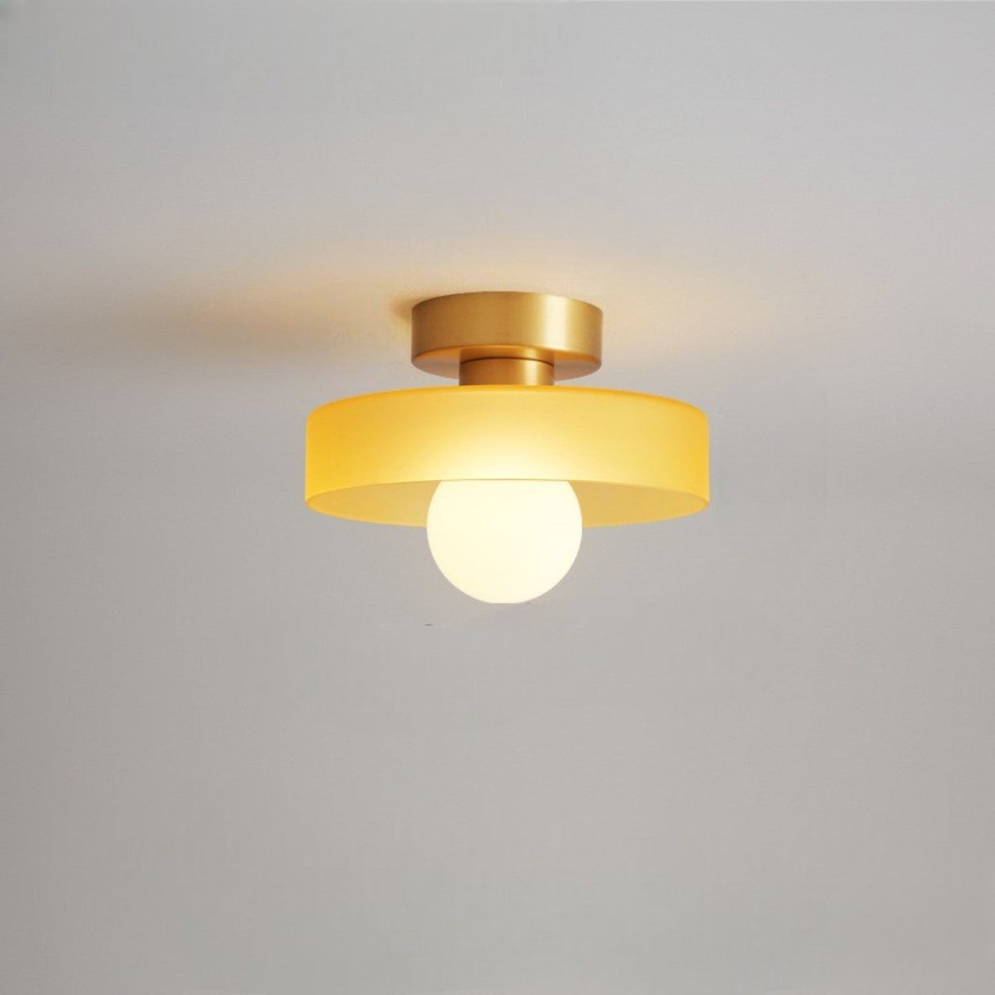 LED-Deckenleuchte | Bauhaus-Glas | 3-Farben-Dimmbar | Wohnzimmer & Flur