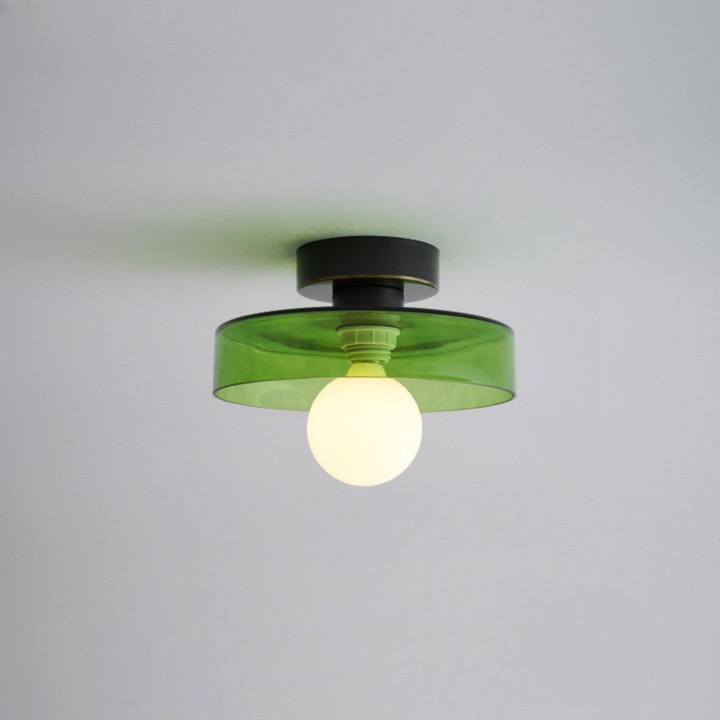 LED-Deckenleuchte | Bauhaus-Glas | 3-Farben-Dimmbar | Wohnzimmer & Flur