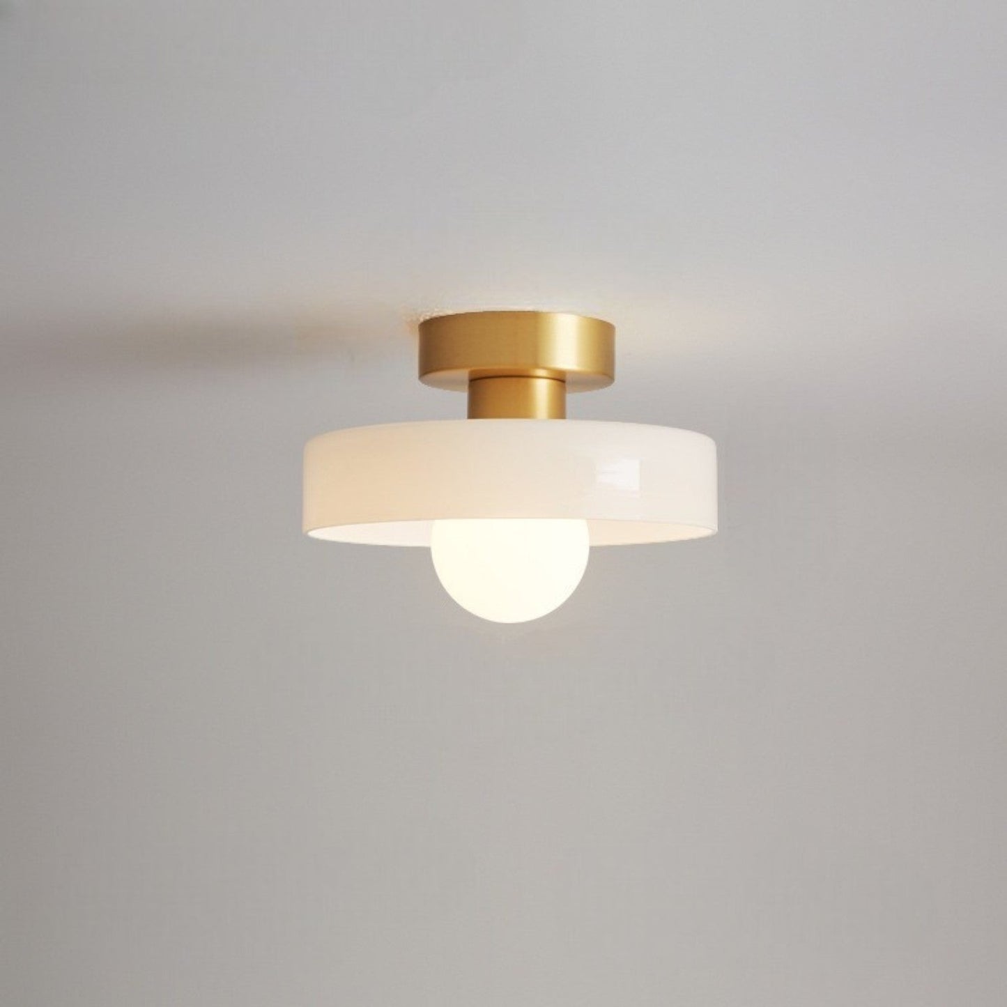LED-Deckenleuchte | Bauhaus-Glas | 3-Farben-Dimmbar | Wohnzimmer & Flur