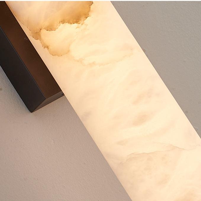 LED-Wandleuchte | Spanischer Marmor-Effekt & Kupfer-Akzente | Warmweißes Licht