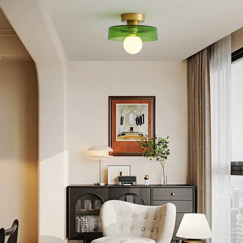 LED-Deckenleuchte | Bauhaus-Glas | 3-Farben-Dimmbar | Wohnzimmer & Flur