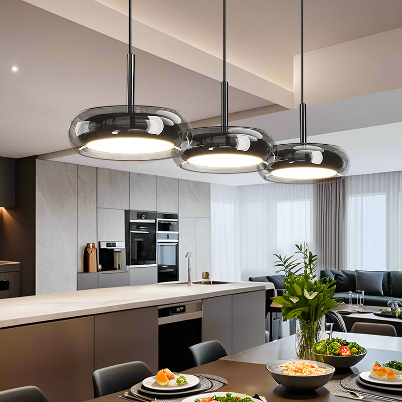 Pendelleuchte 3-flammig Glas | LED | Modern | Linear