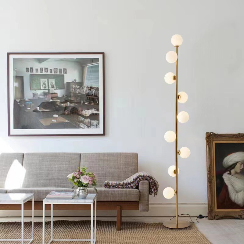 Glas-Stehlampe | Nordic Stil | G9 LED-Licht | Warmweiß / Neutral