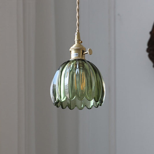 Pendelleuchte Glas Geriffelt | E27 | LED | Japandi