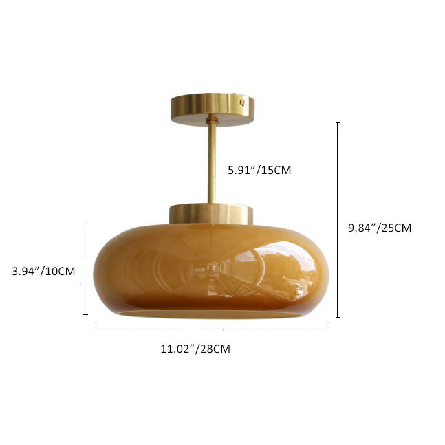 Vintage Messing Deckenleuchte | Handgefertigt | Warmes Licht | Retro-Eleganz