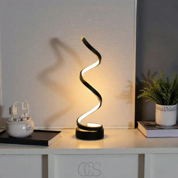 LED‑Tischlampe | Spiralen‑Design | Modernes Ambientelicht