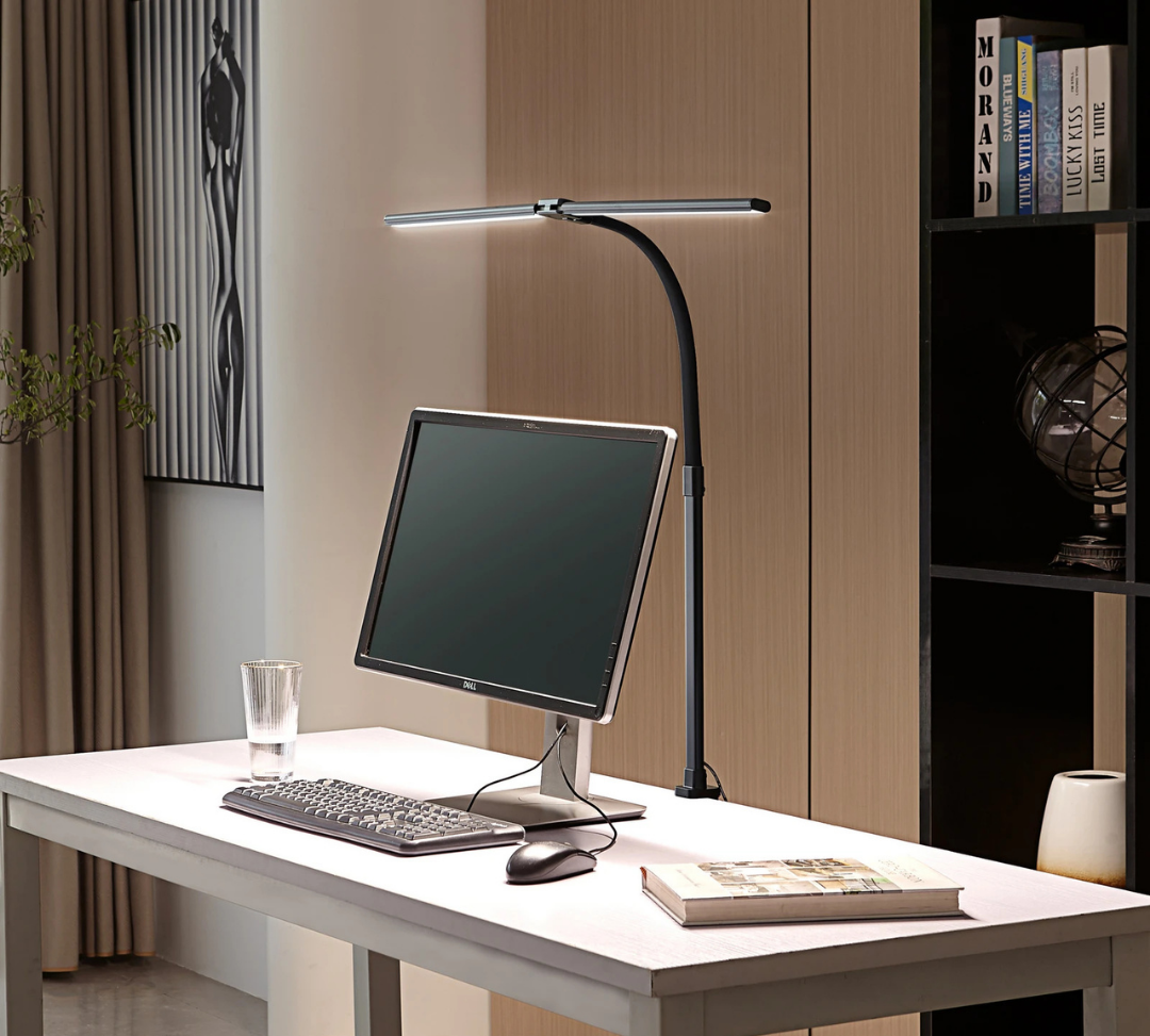 LED-Schreibtischlampe mit Klemme | Dimmbar | Verstellbar | 2700–6500K