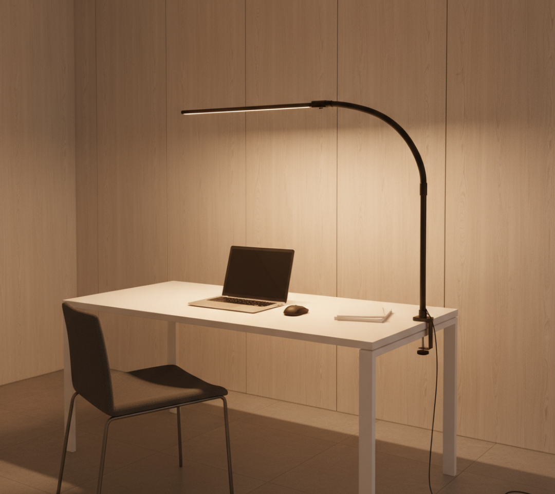 LED-Schreibtischlampe mit Klemme | Dimmbar | Verstellbar | 2700–6500K