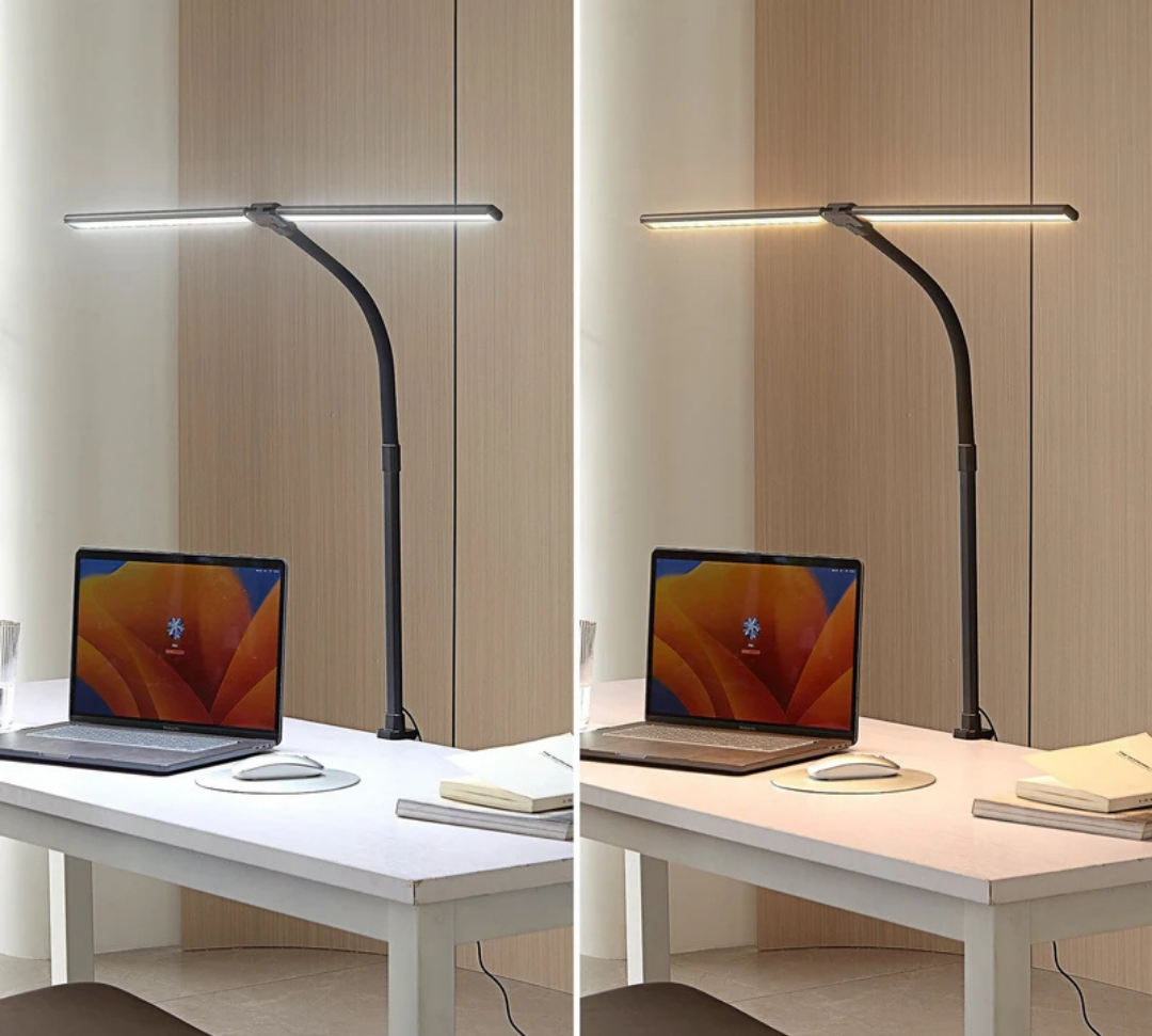 LED-Schreibtischlampe mit Klemme | Dimmbar | Verstellbar | 2700–6500K