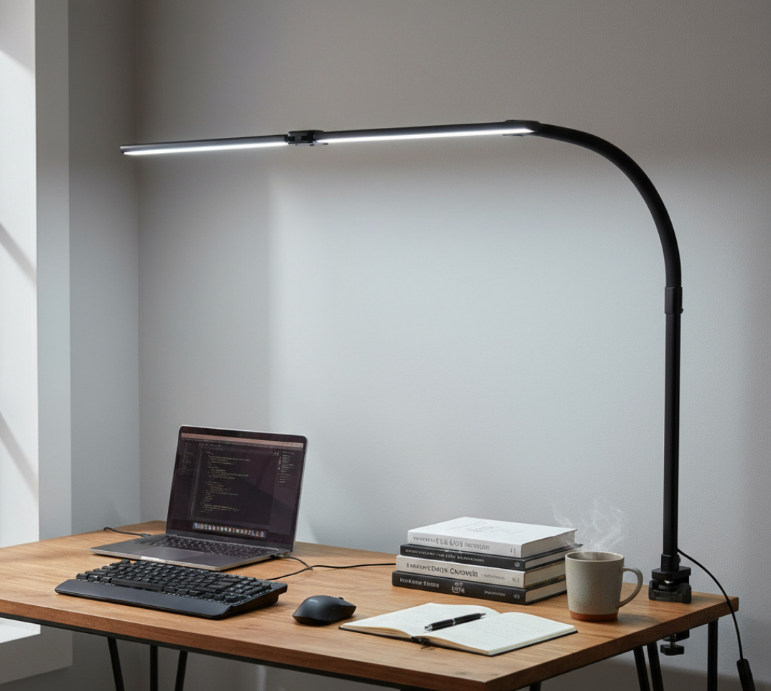 LED-Schreibtischlampe mit Klemme | Dimmbar | Verstellbar | 2700–6500K