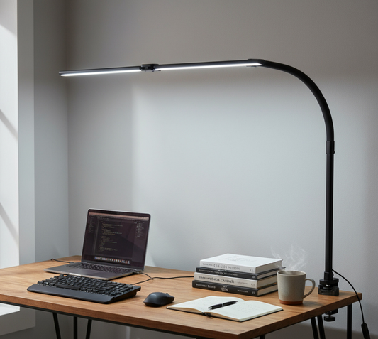 LED-Schreibtischlampe mit Klemme | Dimmbar | Verstellbar | 2700–6500K