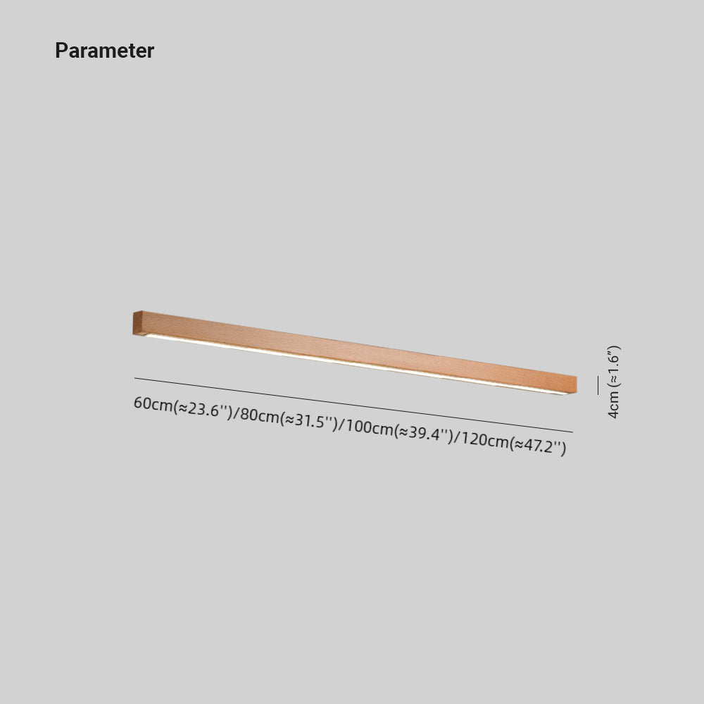 LED-Wandleuchte | Linear Holz & Acryl | Wohnzimmer & Schlafzimmer