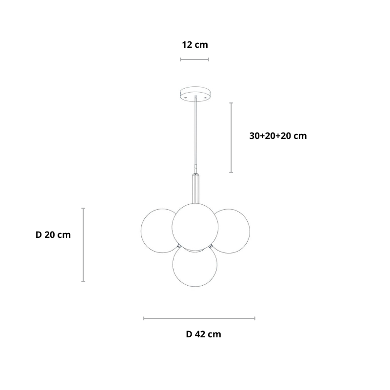 Pendelleuchte | Glasbollen | 5- oder 13-flammig | Modern & Vielseitig