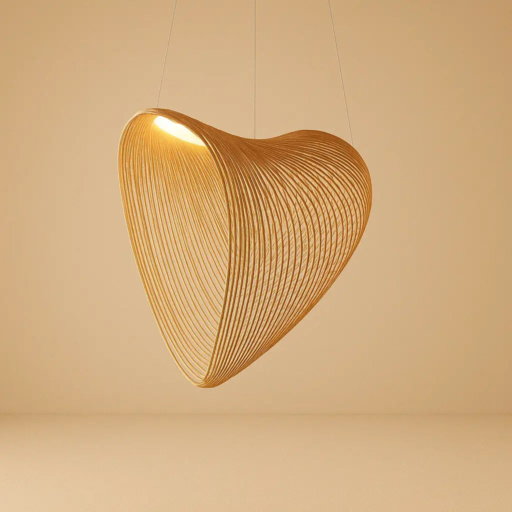 Pendelleuchte | Holz-Design | Warmweißes & Dimmbares Licht | Wohnzimmer & Esszimmer