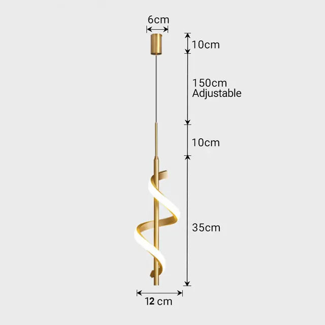 Design‑Pendelleuchte | Modern | Schwarz & Gold | Schlafzimmer & Wohnzimmer