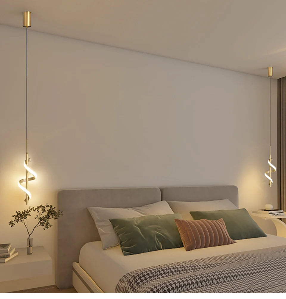 Design‑Pendelleuchte | Modern | Schwarz & Gold | Schlafzimmer & Wohnzimmer