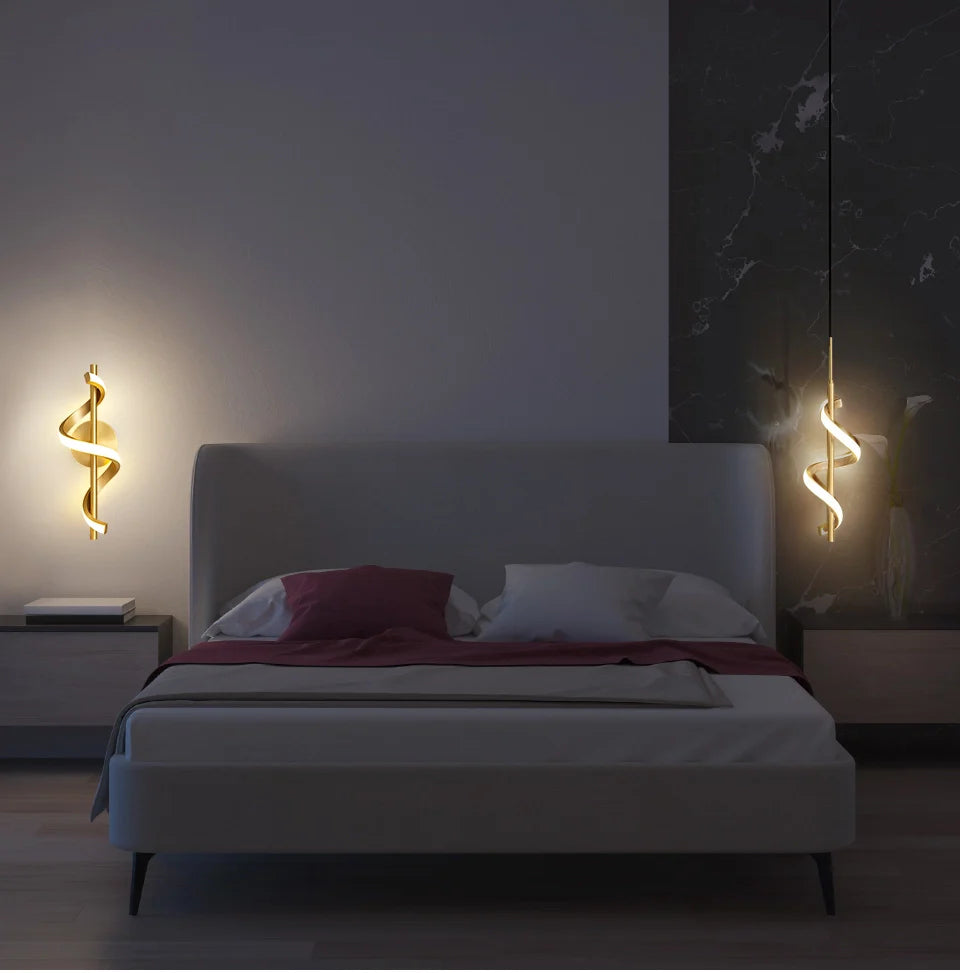 Design‑Pendelleuchte | Modern | Schwarz & Gold | Schlafzimmer & Wohnzimmer