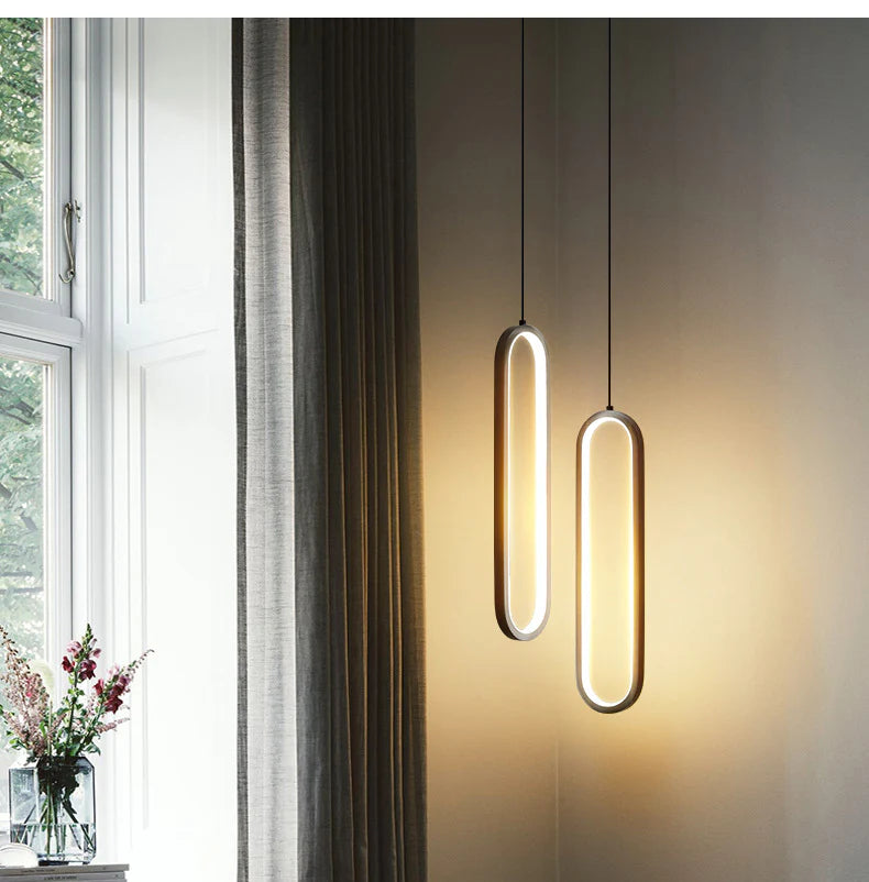 Pendelleuchte | Schwarz & Gold | Modern & Höhenverstellbar | Wohnzimmer & Schlafzimmer