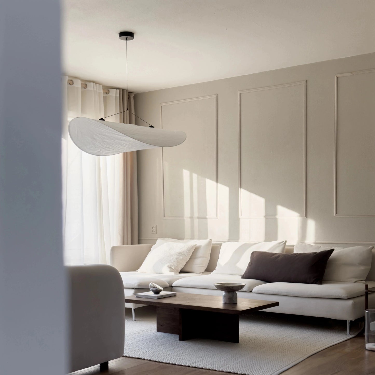 Pendelleuchte | Wabi Sabi & Japandi | Warmweißes Licht | Schlafzimmer & Wohnzimmer