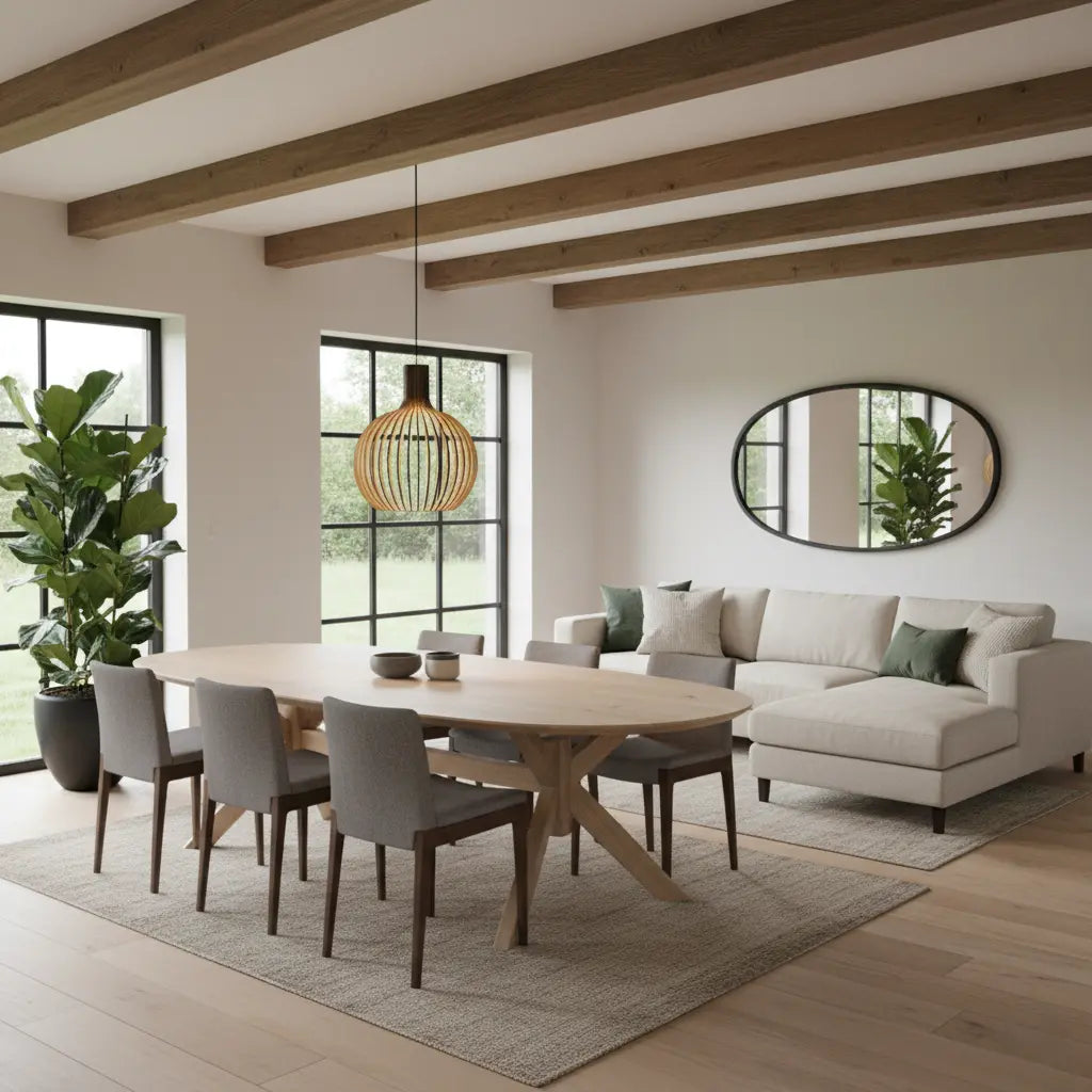 Pendelleuchte | Holz | Ø35 cm / 45 cm / 55 cm | Wohnzimmer & Esszimmer