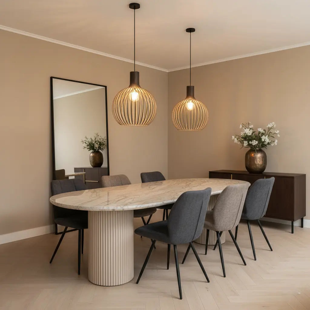 Pendelleuchte | Holz | Ø35 cm / 45 cm / 55 cm | Wohnzimmer & Esszimmer