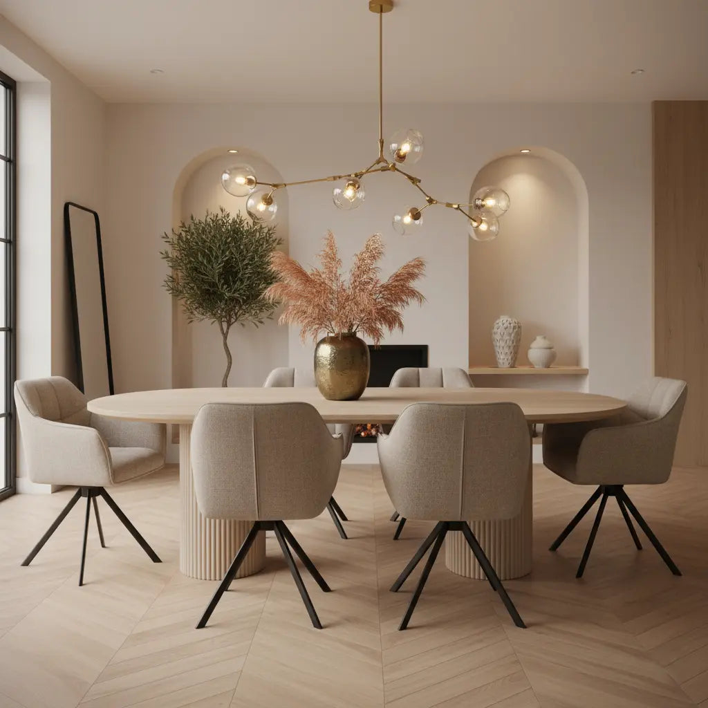 Wohnzimmer Pendelleuchte | Bewegliche Arme | Glasvarianten & Größen