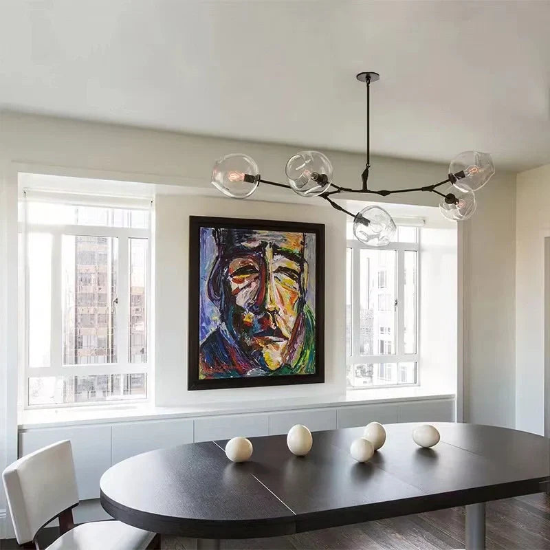 Wohnzimmer Pendelleuchte | Bewegliche Arme | Glasvarianten & Größen