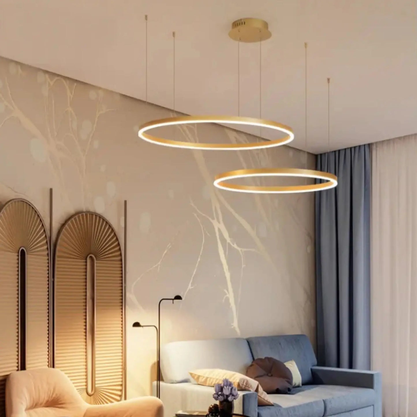 LED‑Pendelleuchte | Modernes Design | Gold / Coffee | Wohnzimmer & Esszimmer