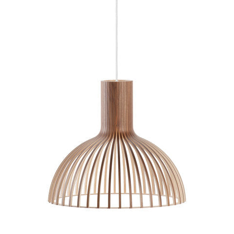 LED‑Pendelleuchte aus Holz | Moderne Halbkugel‑Hängeleuchte