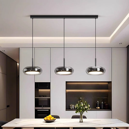 Pendelleuchte 3-flammig Glas | LED | Modern | Linear